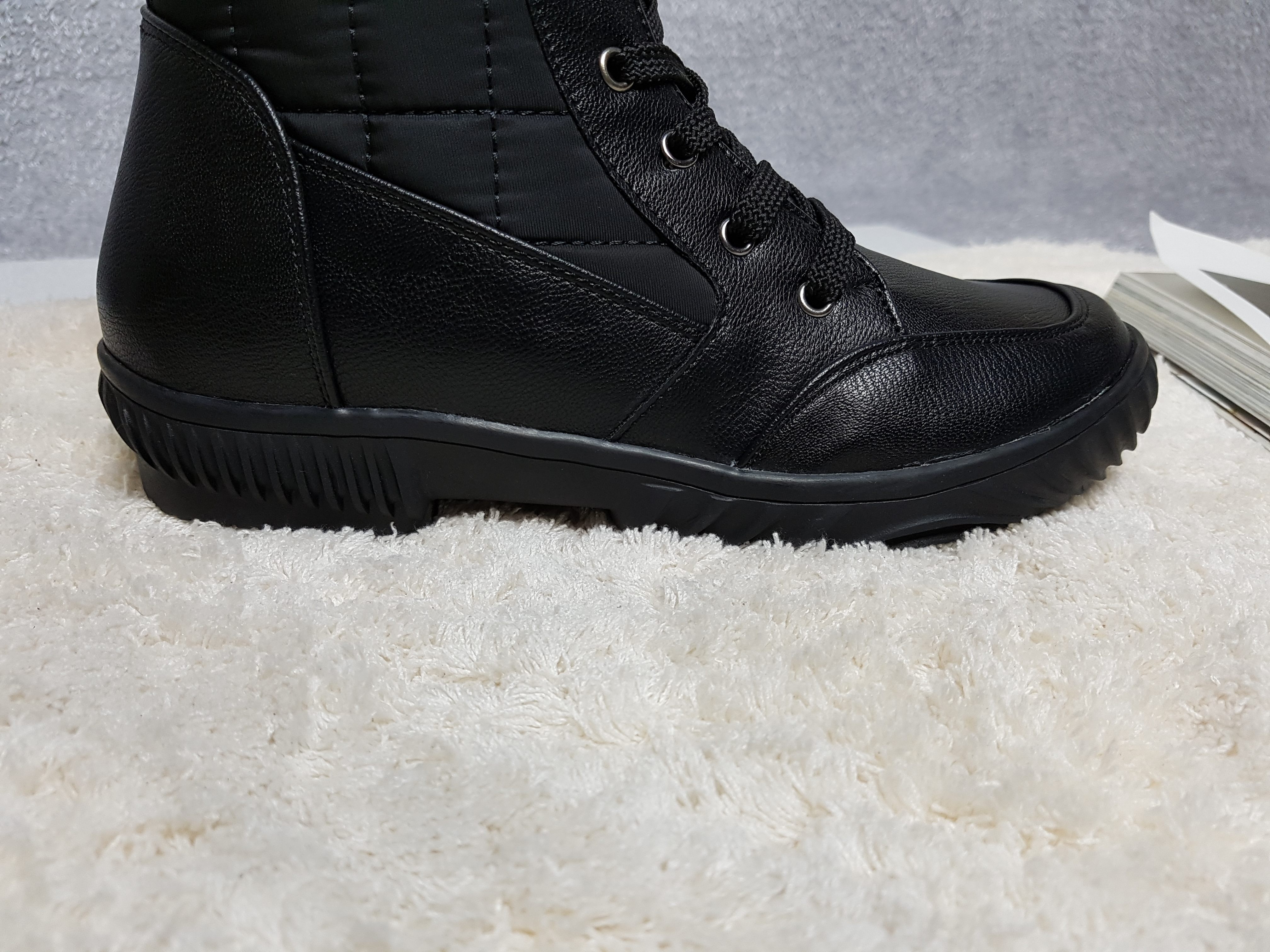 Lace up padded boots 222 Luxurious cute casual lon