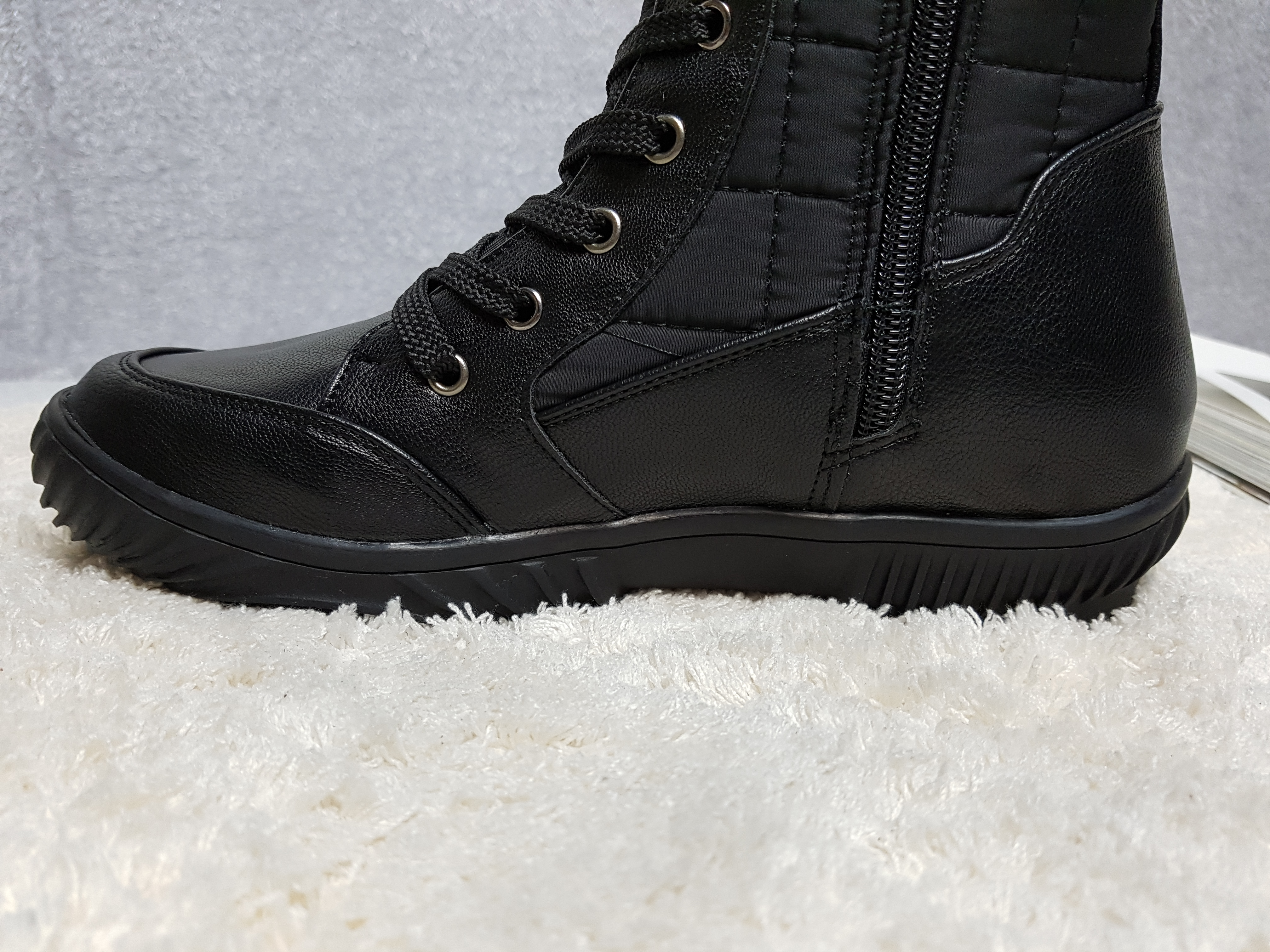 Lace up padded boots 222 Luxurious cute casual lon