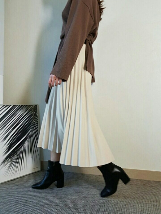 20 long wrinkled skirt Women Casual style Long fla