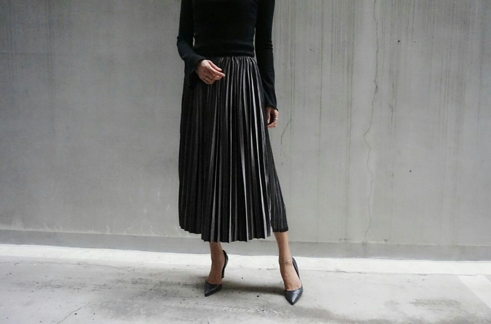 Free shipping Winter Velvet Skirt 3color Worker Co