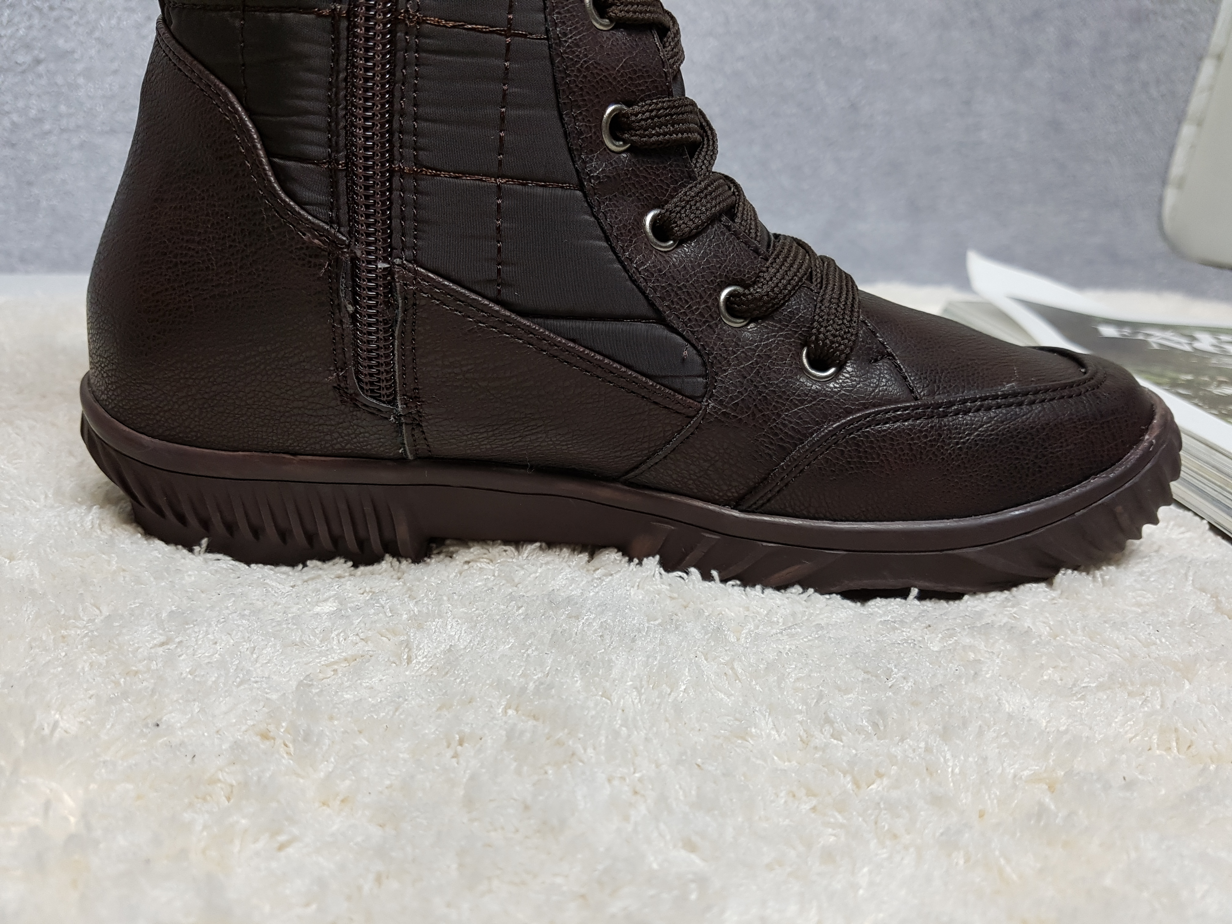 Lace up padded boots 222 Luxurious cute casual lon