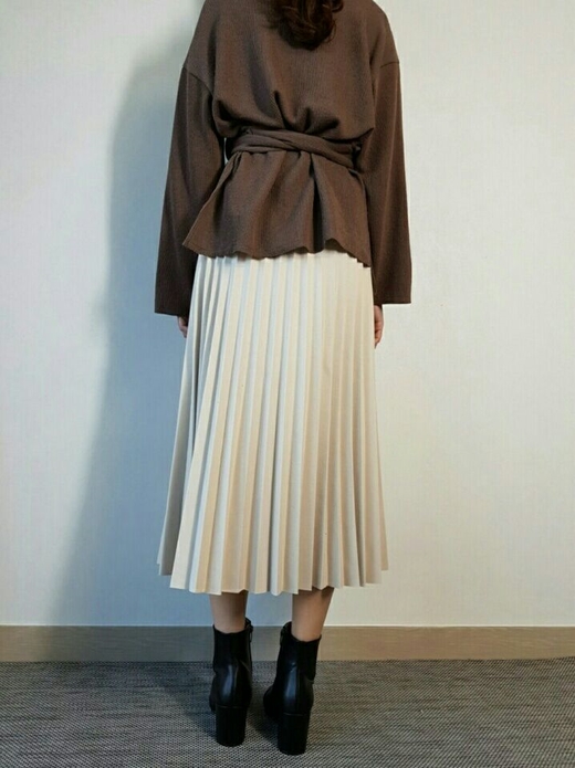 20 long wrinkled skirt Women Casual style Long fla