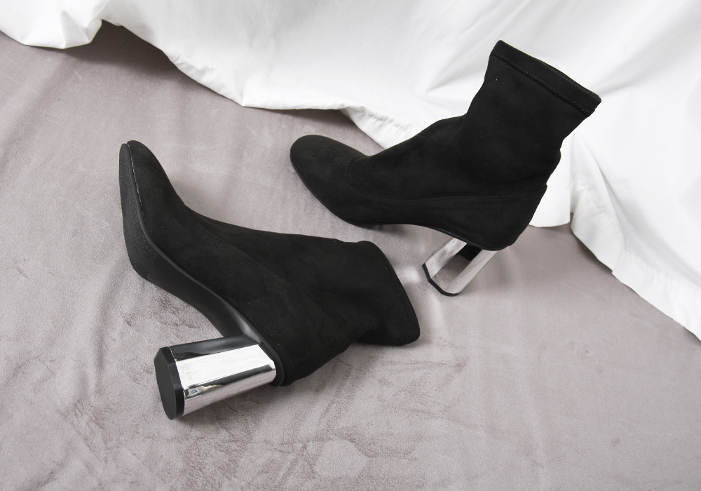 Silver Sheep Suede Span Angle Boots Warm Winter