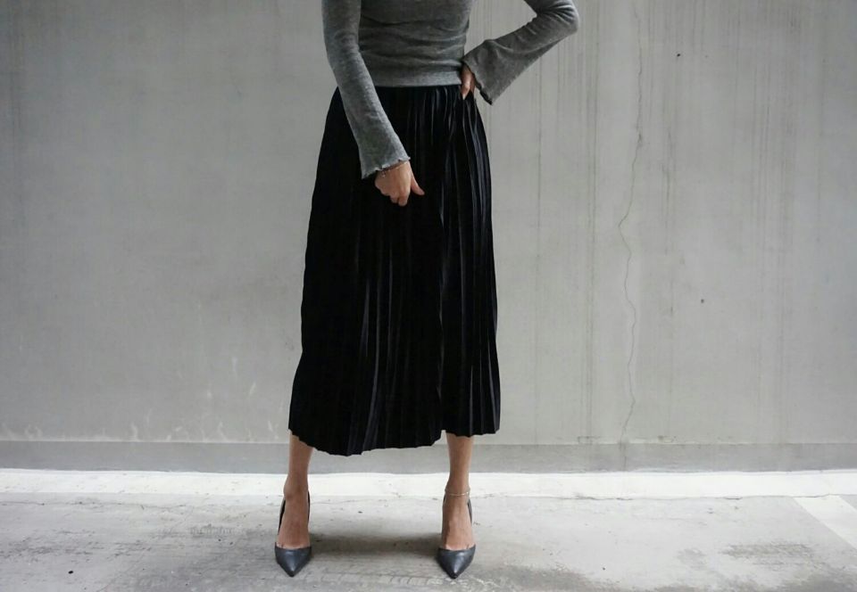 Free shipping Winter Velvet Skirt 3color Worker Co
