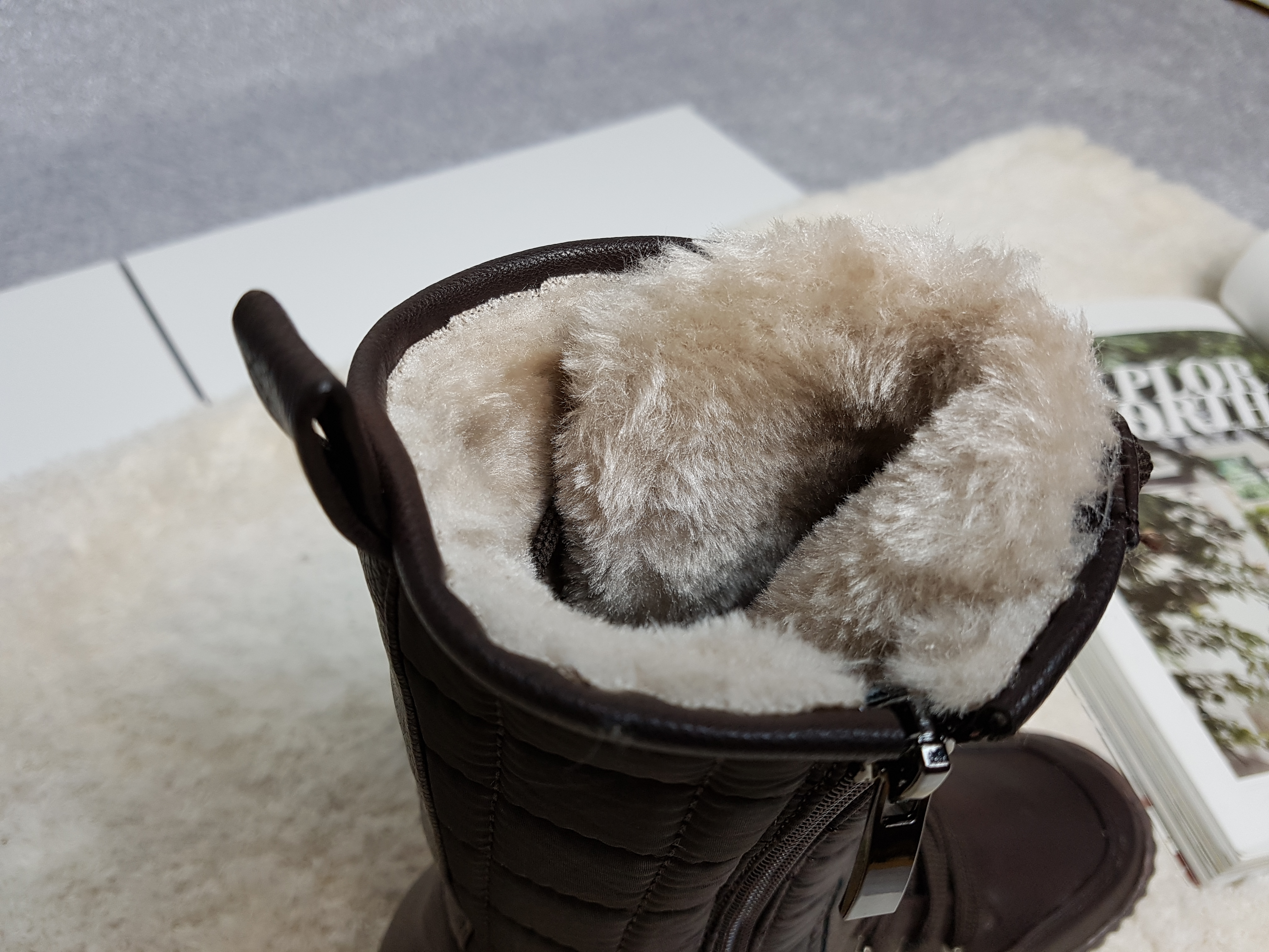 Lace up padded boots 222 Luxurious cute casual lon