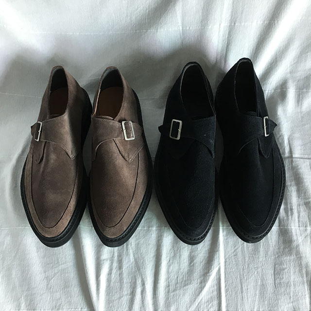 Suede monk strap 2COL man looper shoes sneakers ja