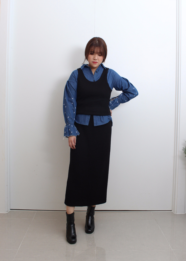 Mystic mood Bonita Long skirt 2color