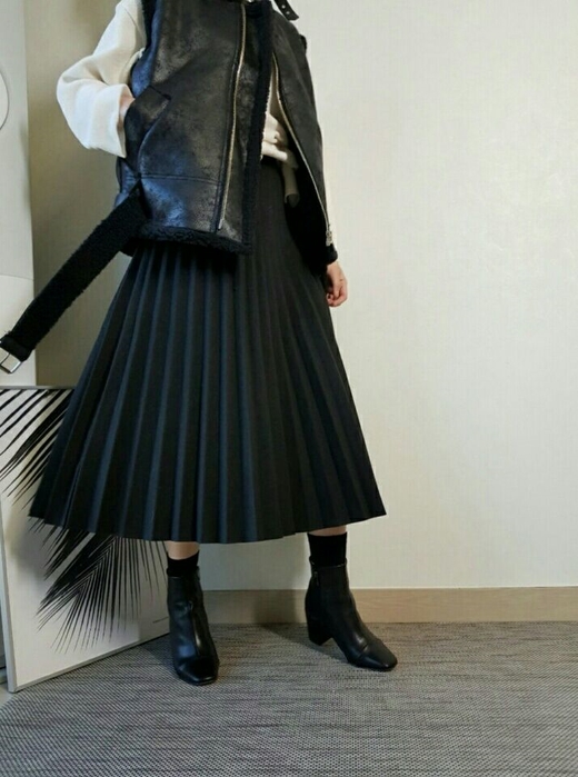 20 long wrinkled skirt Women Casual style Long fla