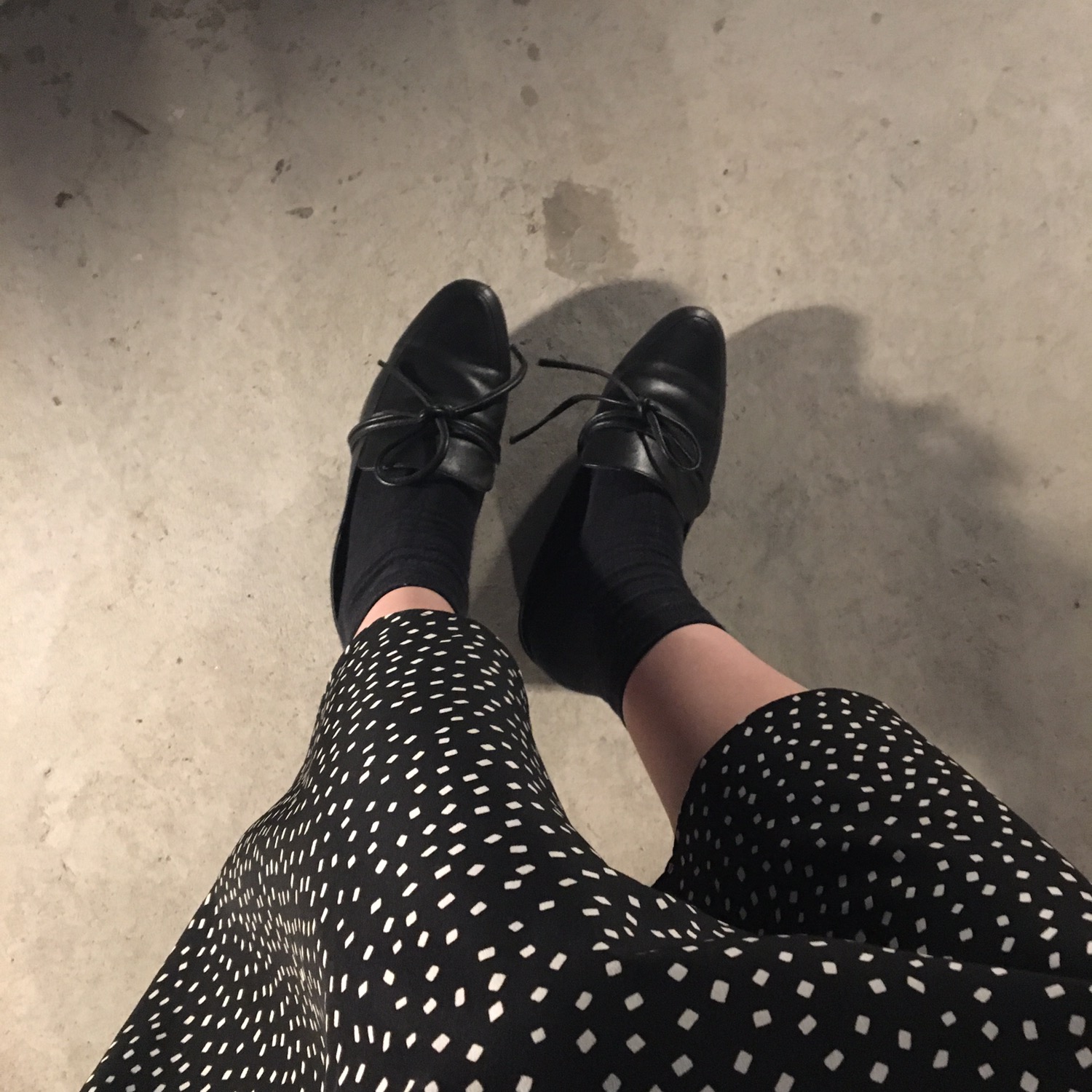 French Chiffon Long Dot Skirt 30's Female Guest