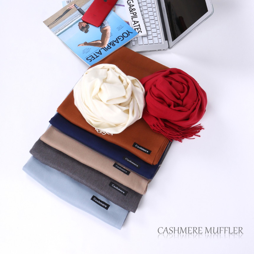 Premium Cashmere 80 muffler gift wrapping unisex p
