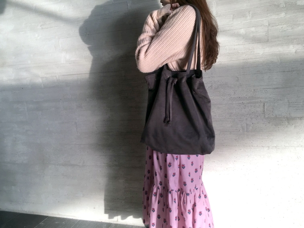 Handmade Suede embroidered eco bag shoulder bag ho