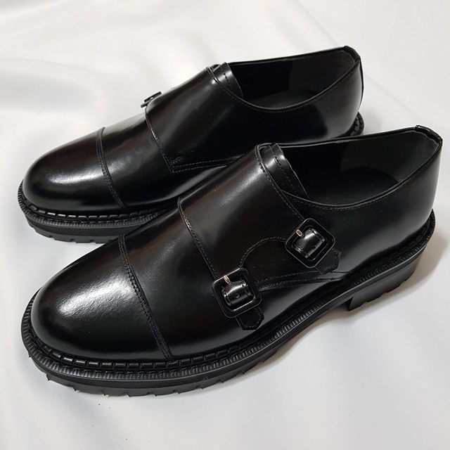 Cowhide Double Monk Strap Handmade Clippers Paddoc