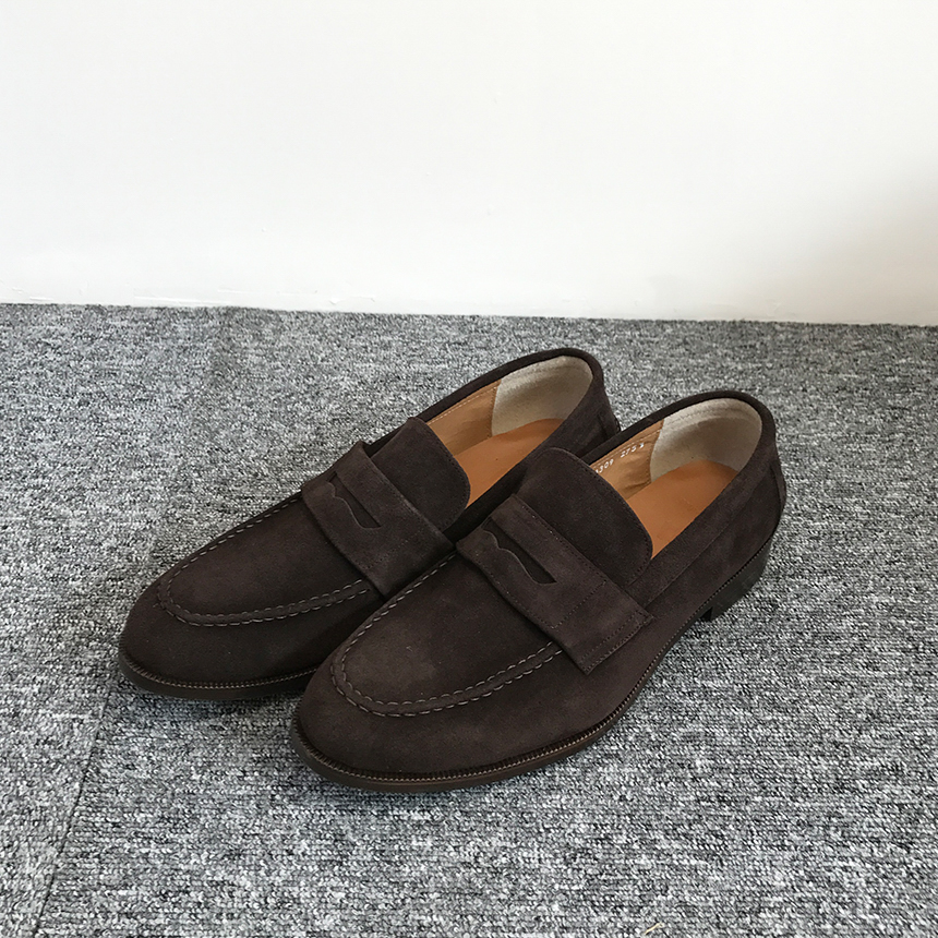 Cowhide suede rope handmade 3color men's shoes 