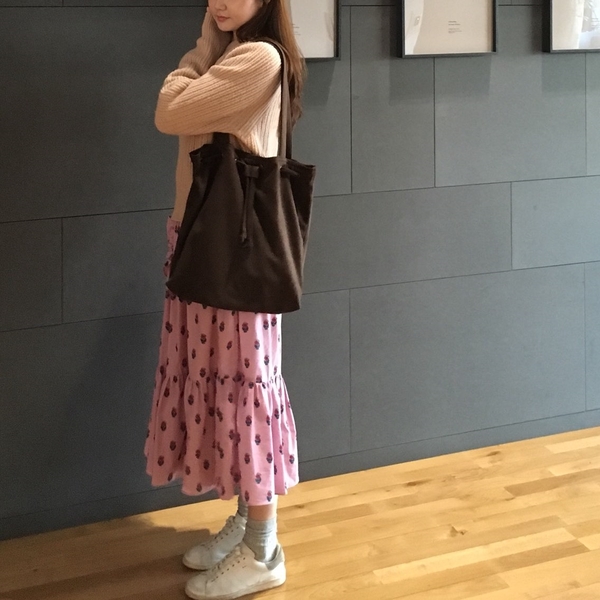 Handmade Suede embroidered eco bag shoulder bag ho