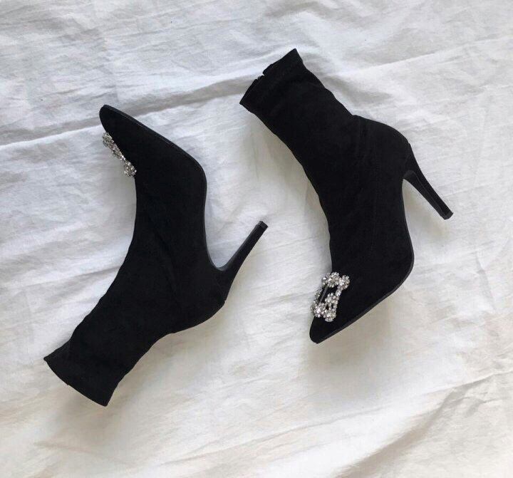 Deitoshop Roger Bibi Suede Angle Boots Span 9cm Wo