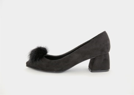 Mink fur suede pumps midsole 5cm 3color women 20s 
