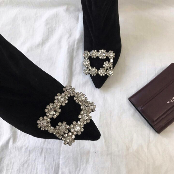 Deitoshop Roger Bibi Suede Angle Boots Span 9cm Wo