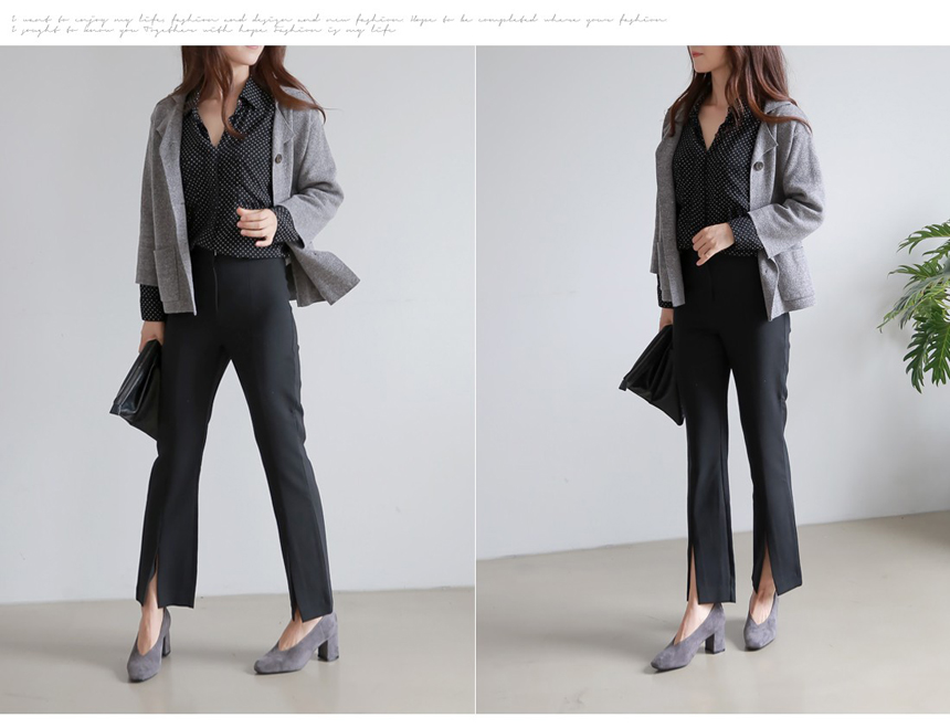 Square-heeled gloves Suede pumps 6cm Shoes Luxurio