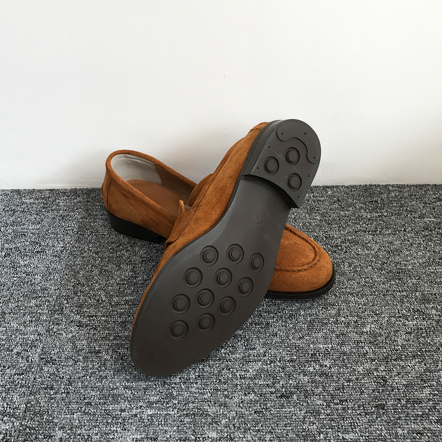 Cowhide suede rope handmade 3color men's shoes 