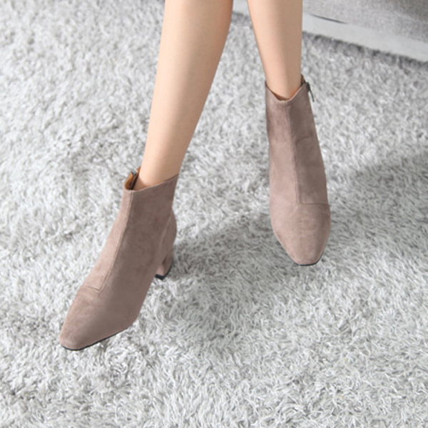 Suede angle boots front line slim 4color shoes wal