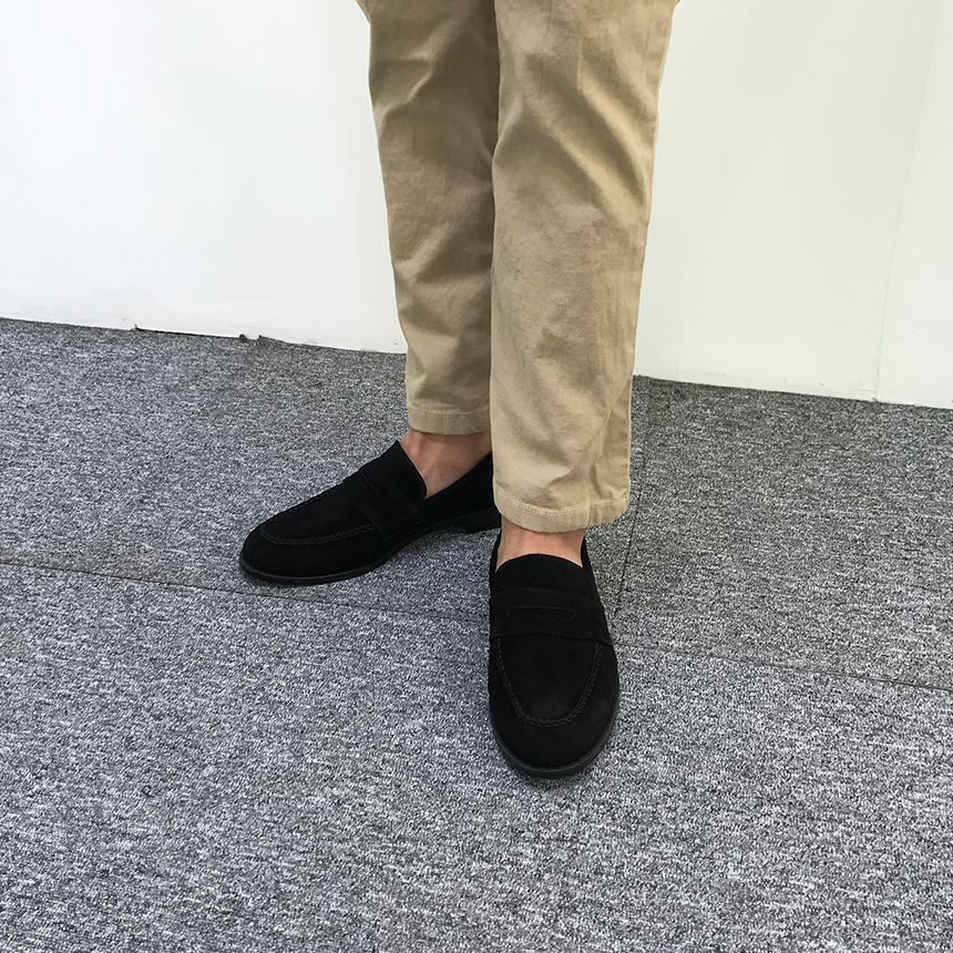 Cowhide suede rope handmade 3color men's shoes 