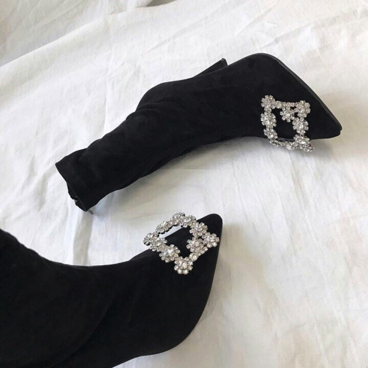 Deitoshop Roger Bibi Suede Angle Boots Span 9cm Wo