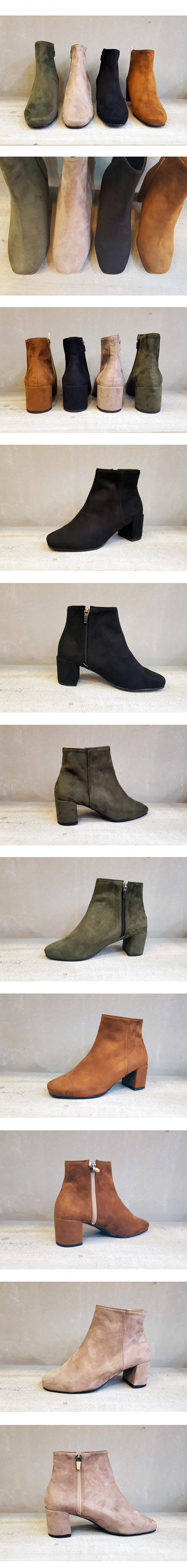 Suede Ankle boots Domestic handmade women Angle To