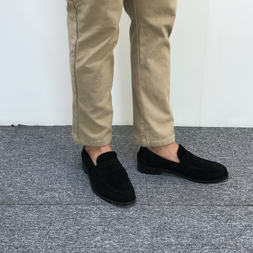 Cowhide suede rope handmade 3color men's shoes 