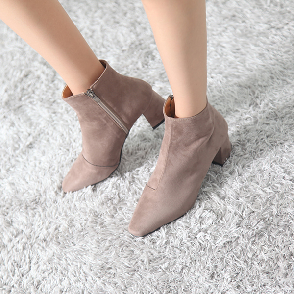 Suede angle boots front line slim 4color shoes wal
