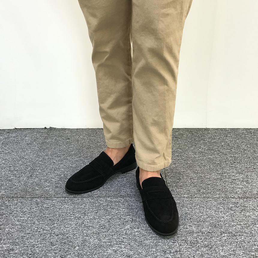 Cowhide suede rope handmade 3color men's shoes 