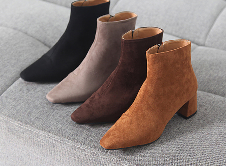 Suede angle boots front line slim 4color shoes wal