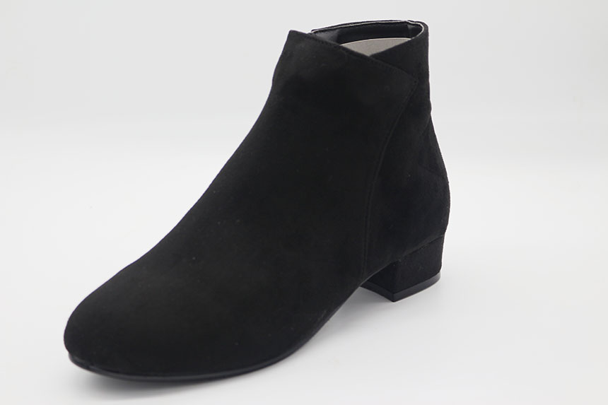 Bean shoe suede angle boots color 2.5 cm sweet and