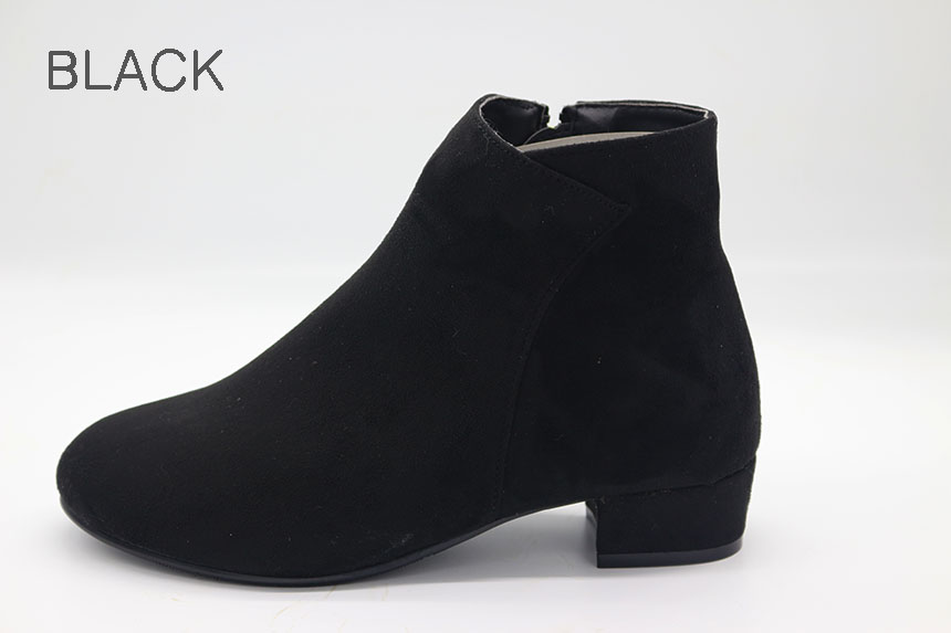 Bean shoe suede angle boots color 2.5 cm sweet and