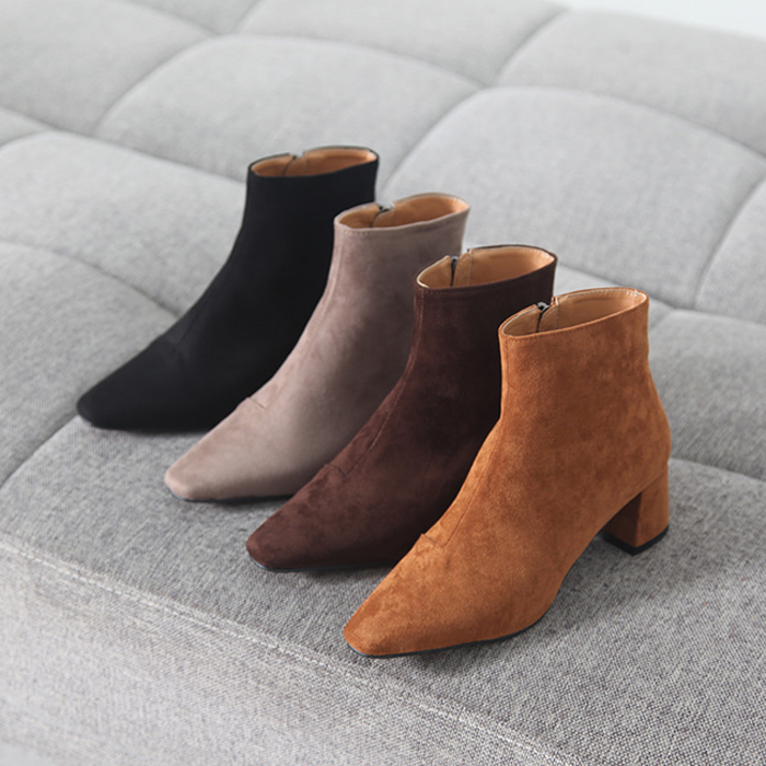 Suede angle boots front line slim 4color shoes wal