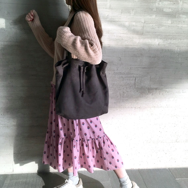 Handmade Suede embroidered eco bag shoulder bag ho