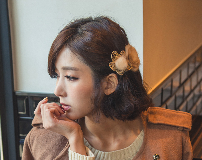 Hair Accessories Flower Mink Hairpin Hairpin Acces