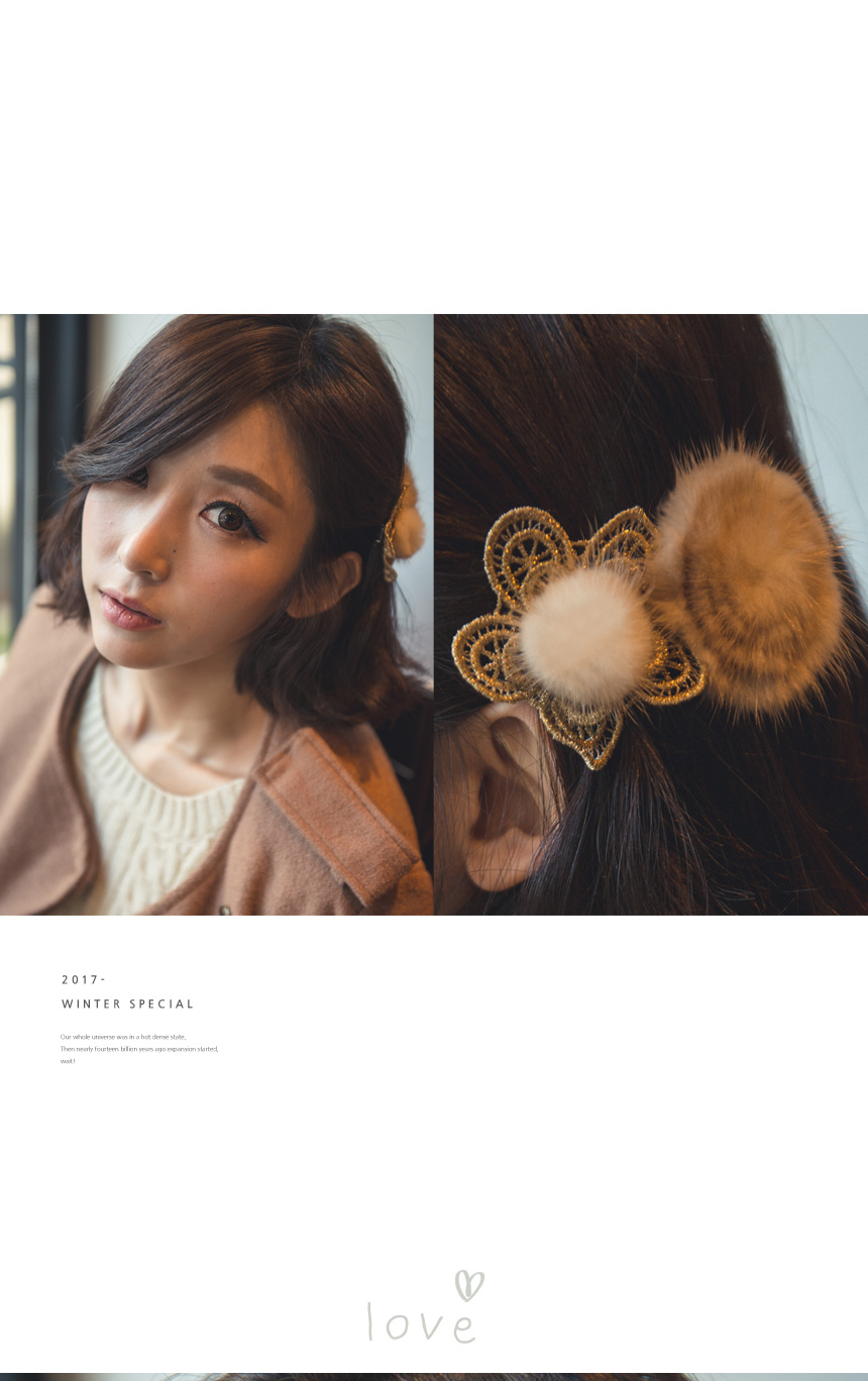 Hair Accessories Flower Mink Hairpin Hairpin Acces