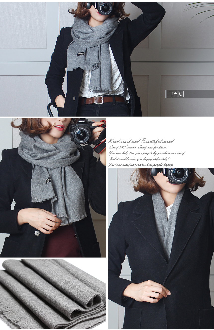 Parents gift winter simple cashmere cashmere scarf