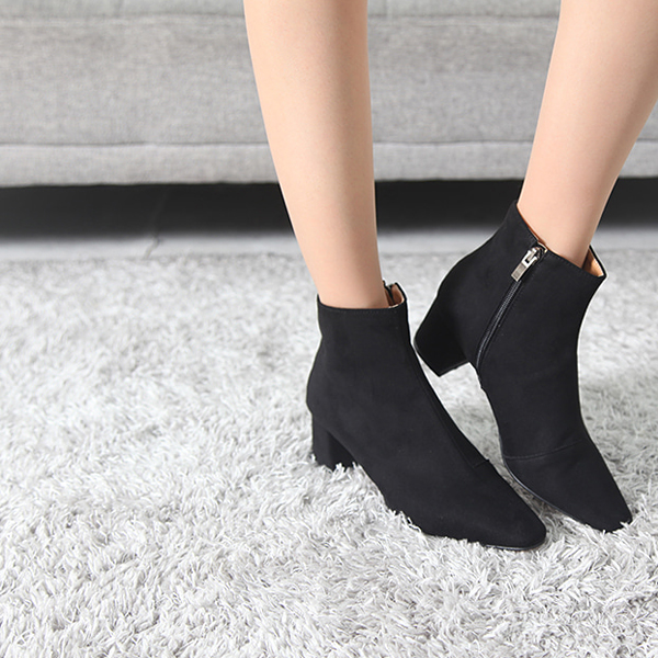 Suede angle boots front line slim 4color shoes wal