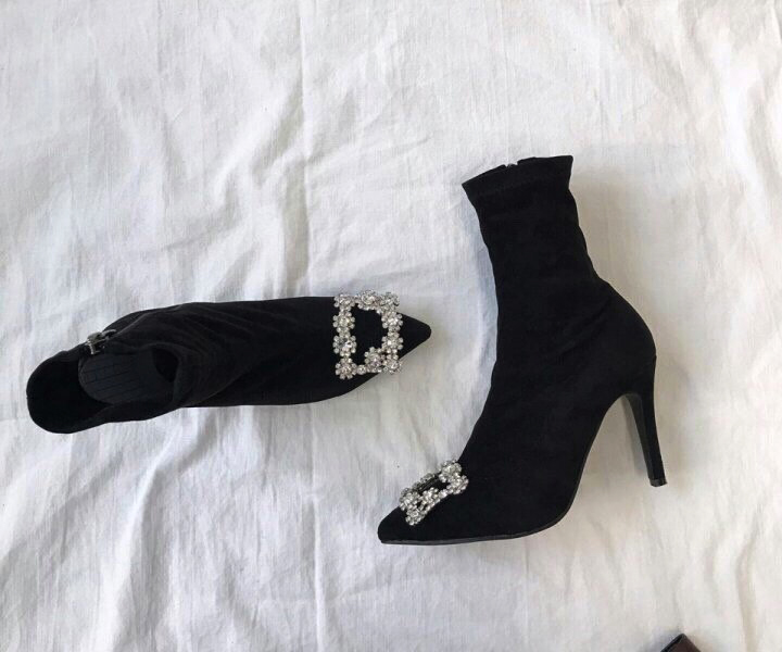 Deitoshop Roger Bibi Suede Angle Boots Span 9cm Wo