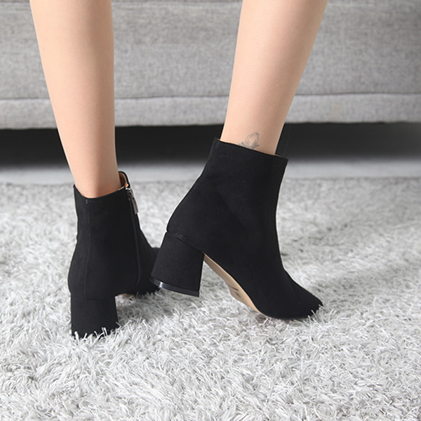 Suede angle boots front line slim 4color shoes wal