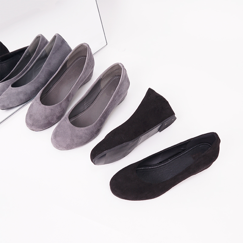 Suede Height Bottom Middle 4cm Feet Comfortable He