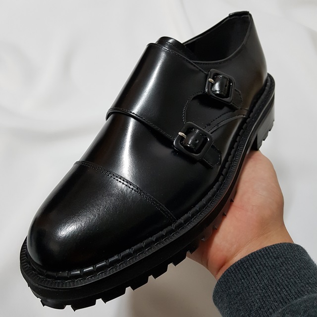 Cowhide Double Monk Strap Handmade Clippers Paddoc