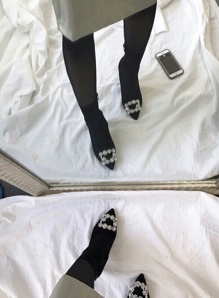 Deitoshop Roger Bibi Suede Angle Boots Span 9cm Wo