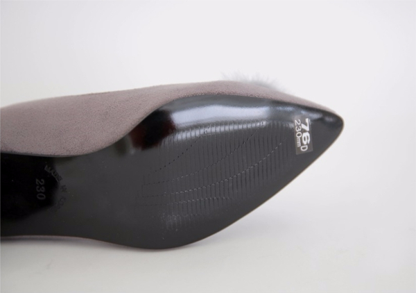 Mink fur suede pumps midsole 5cm 3color women 20s 