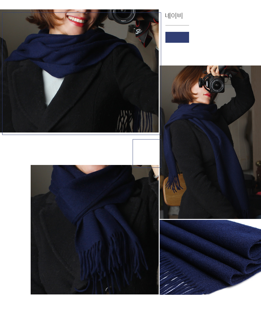 Plain cashmere muffler woman shawl gift winter men