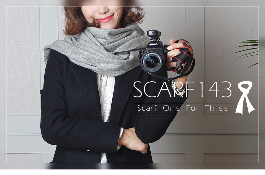 Plain cashmere wide muffler shawl luxury gift 30 l