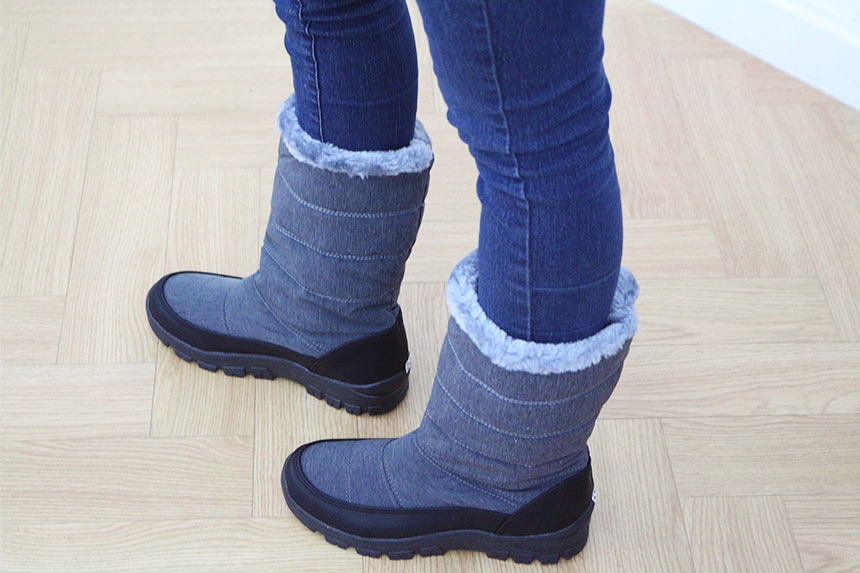 Bean shoes lining Padded boots 2 color 4 cm Clean 