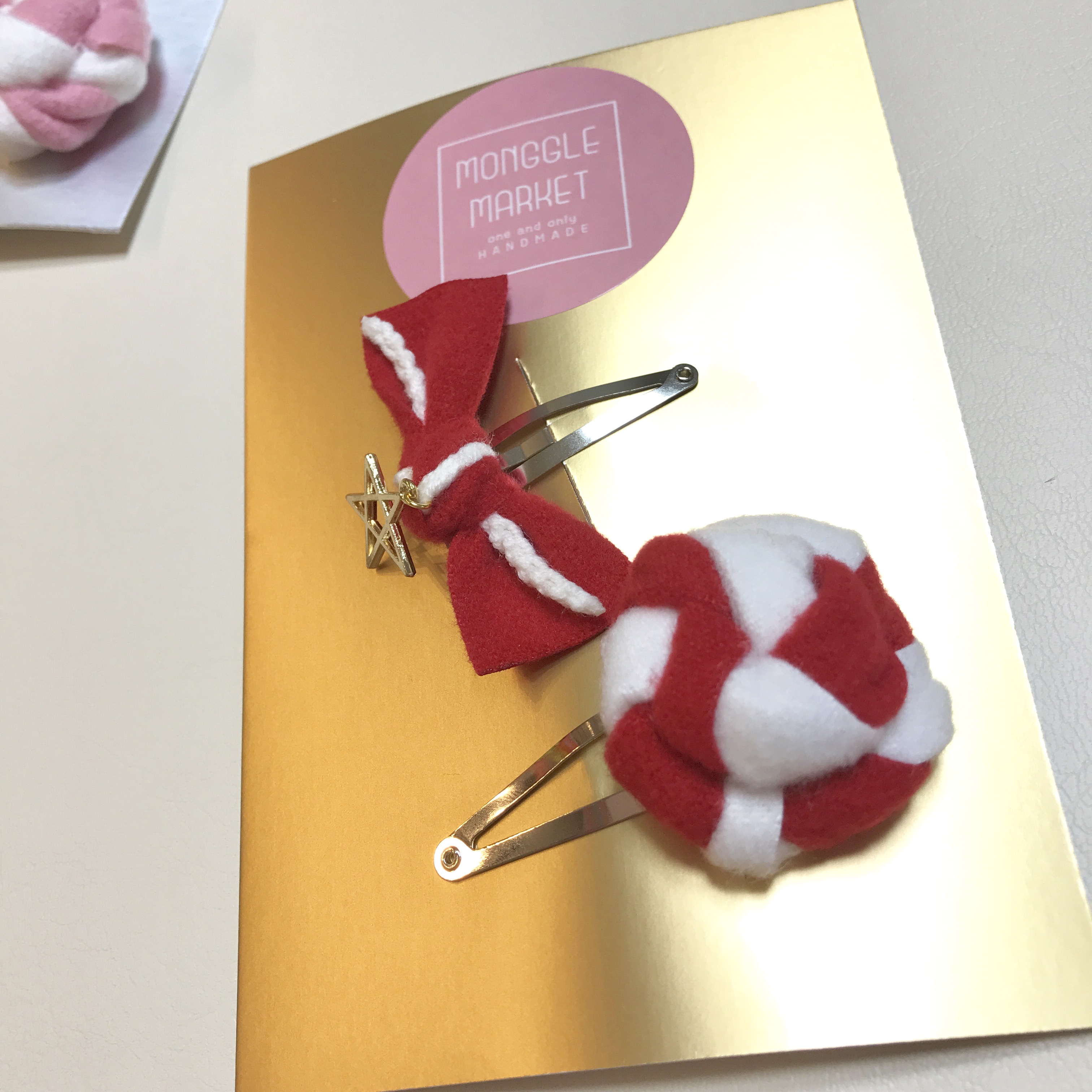 Hair Accessories Mongle Market FW Puffy Bronze set