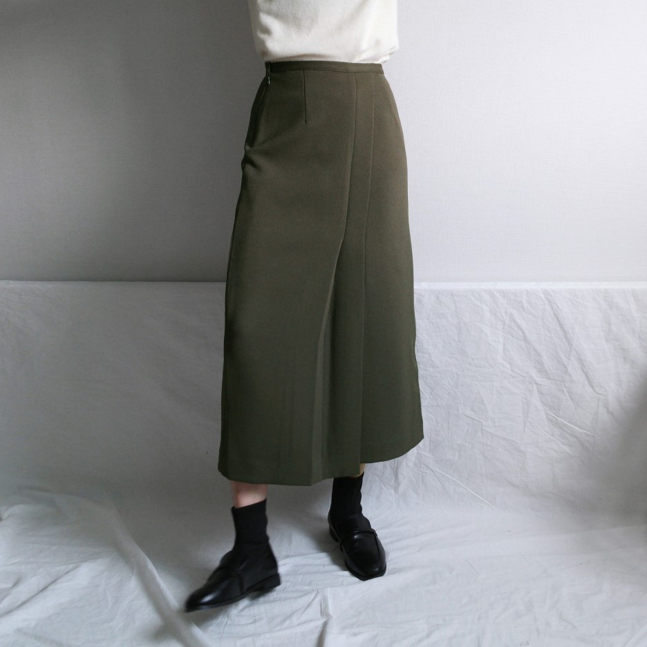 Minnipul Winter Silk Long Skirt Khaki, Black, Whit